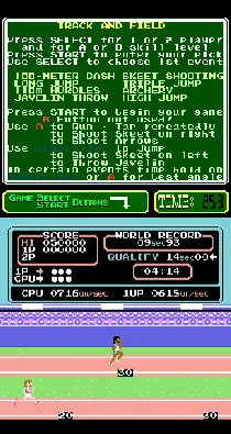 PlayChoice-10: Track & Field screen shot game playing